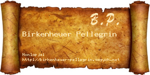 Birkenheuer Pellegrin névjegykártya
